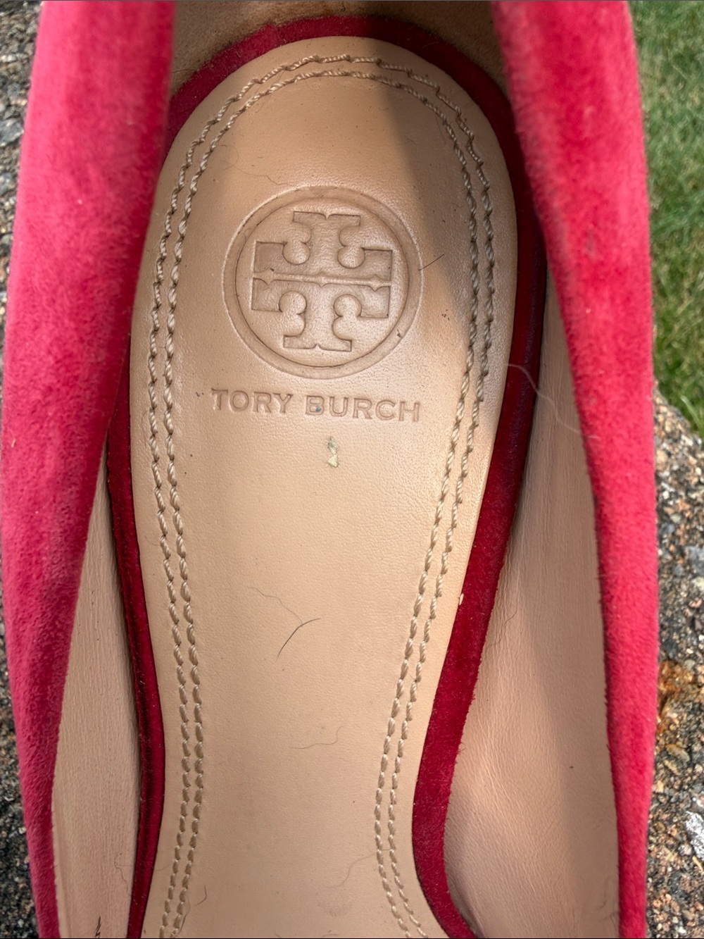 Tory Burch Pink Suede Pointed-Toe Pumps - Picture 2 of 7